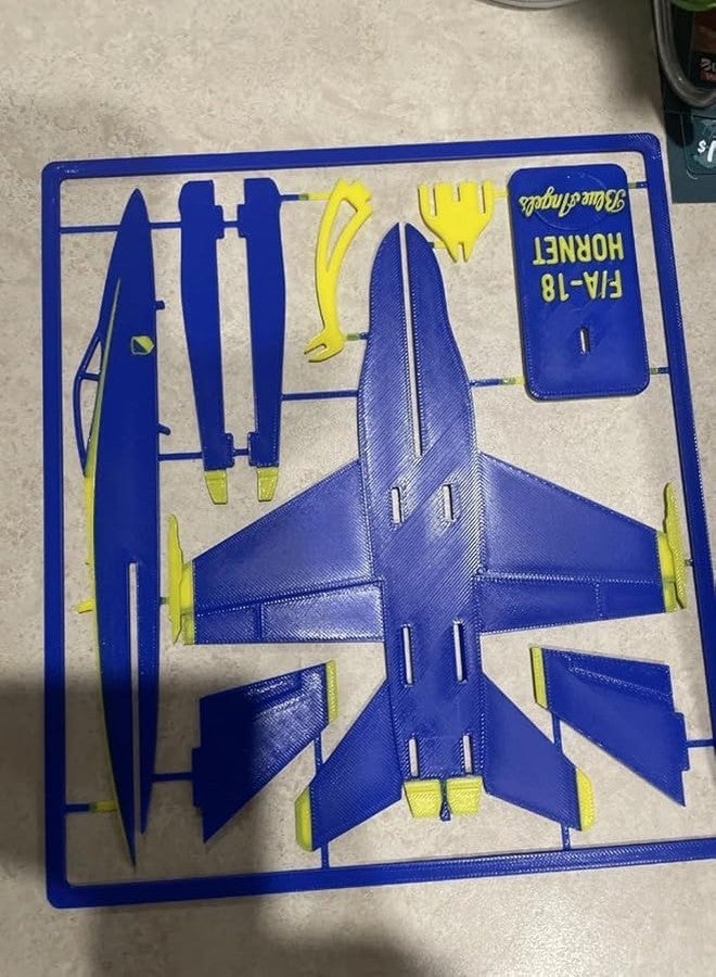 3D CRAFT Blue Angels F/A-18 Hornet Model Kit, DIY Assembly Aircraft Display Set,Multicolor - Image 2